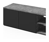 Albi TV Tabell 145, Betong/black metal, 145x45x45