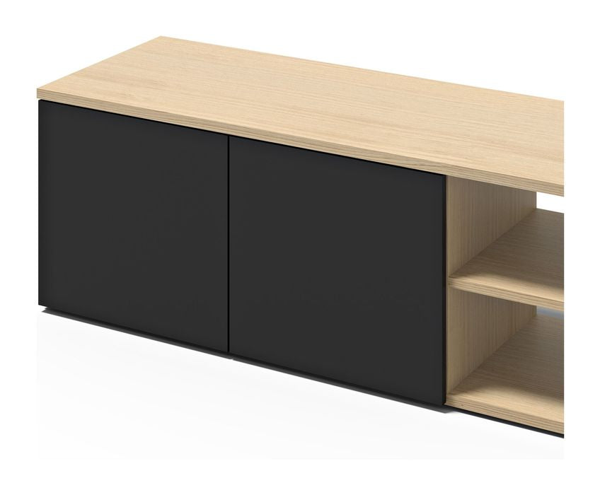 Albi TV Tabell 145, Light Oak/Black Metal, 145x45x45