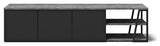 Albi TV Tabell 190, Betong/black metal, 190x45x45