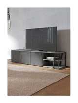 Albi TV Tabell 190, Betong/black metal, 190x45x45