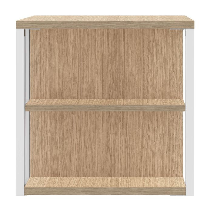 Albi TV Tabell 190, Light Oak/White Metal, 190x45x45