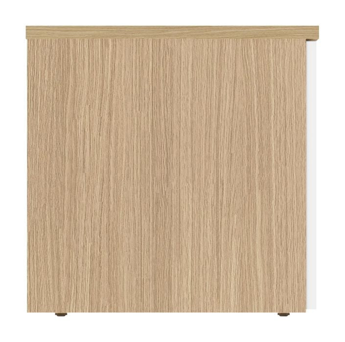 Albi TV Tabell 190, Light Oak/White Metal, 190x45x45