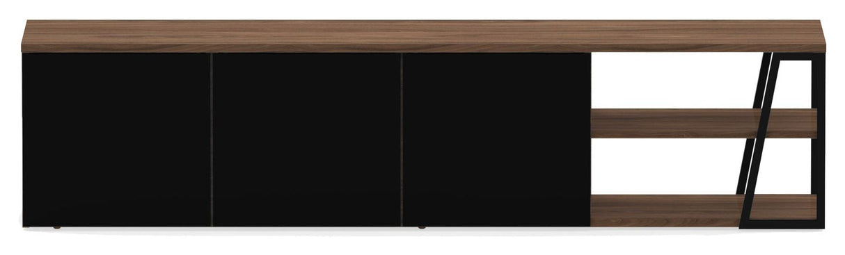 Albi TV Tabell 190, Walnut/Black Metal, 190x45x45