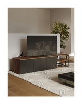 Albi TV Tabell 190, Walnut/Black Metal, 190x45x45