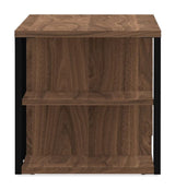 Albi TV Tabell 190, Walnut/Black Metal, 190x45x45