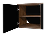 Albi TV Tabell 190, Walnut/Black Metal, 190x45x45