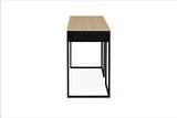 Temahome City Desk 130x50 - Light Oak Veneer/Black