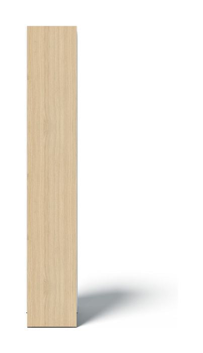 Ella Rack 40 High, Light Oak Melamine/White, 40x34x188