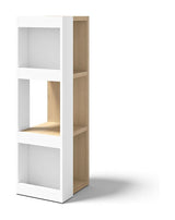 Ella Rack 40 Low, Light Oak Melamine/White, 40x34x114