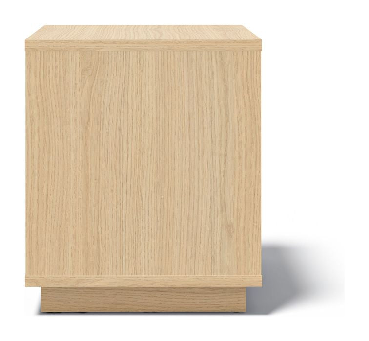 Ella Side Tabell 40, Light Oak Melamine/White, 40x40x47