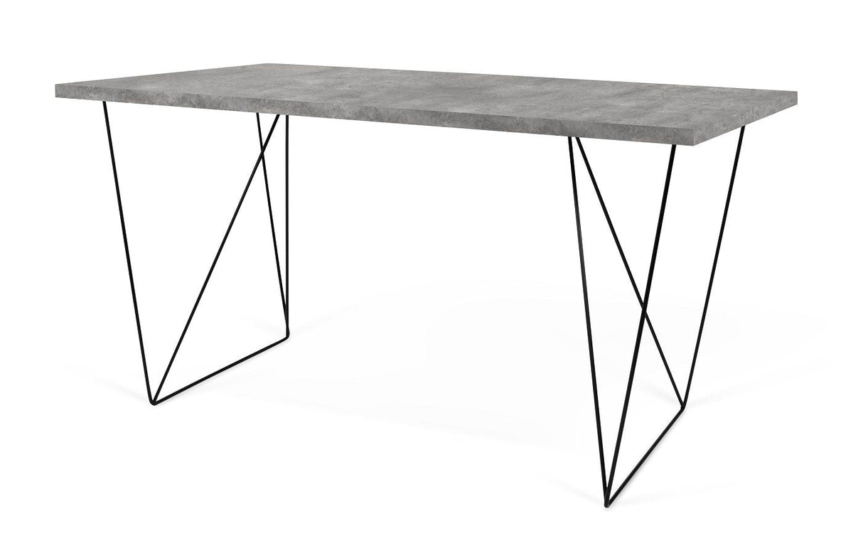 Temahome Flow Desk - Dark Concrete Grey