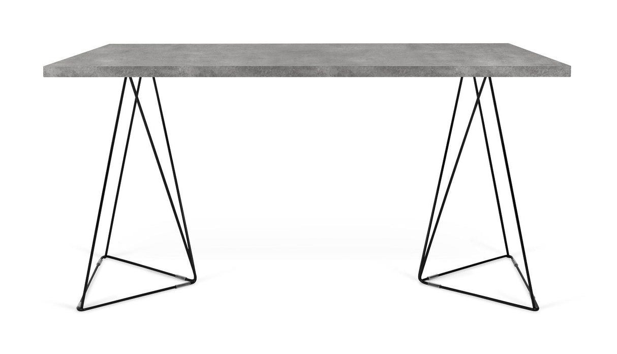 Temahome Flow Desk - Dark Concrete Grey