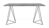 Temahome Flow Desk - Dark Concrete Grey