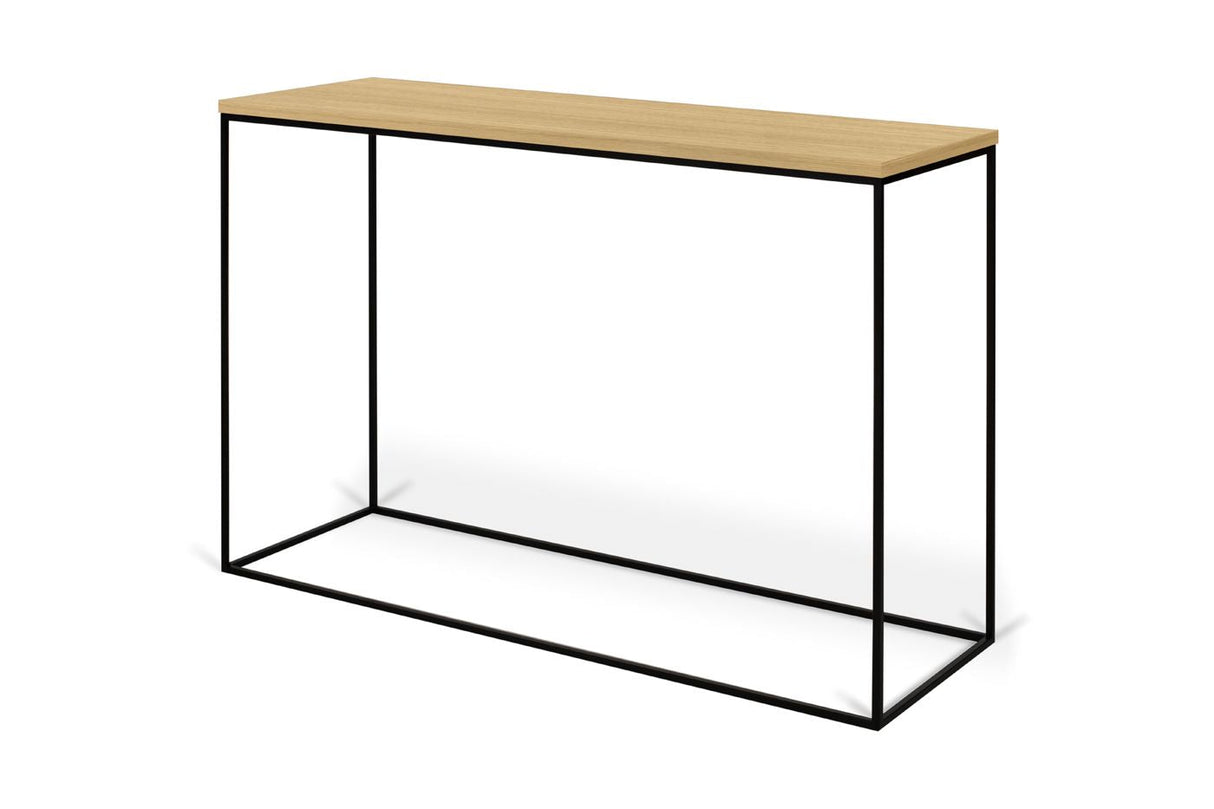 Tema Hem Gleam Console Table - Oak Veneer/Black