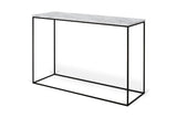 Gleam Console Table med svart bas, vit marmor