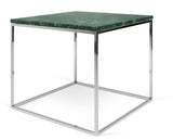 Temahome Gleam Side Table - Grön marmor, kromram 50 cm