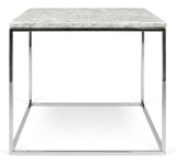 Temahome Gleam Side Table - vit marmor, kromram