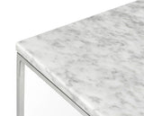 Temahome Gleam Side Table - vit marmor, kromram