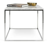 Temahome Gleam Side Table - vit marmor, kromram