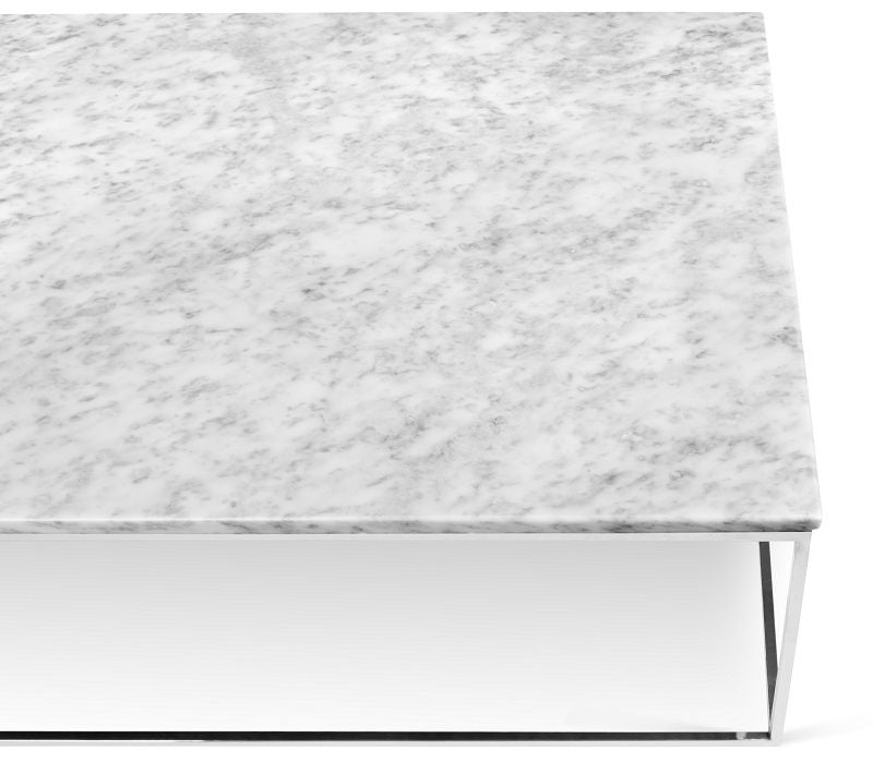 Temahome Gleam soffbord - vit marmor, kromram 120 cm