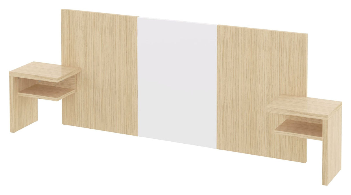 Hugo Bedboard 160, White/Nature