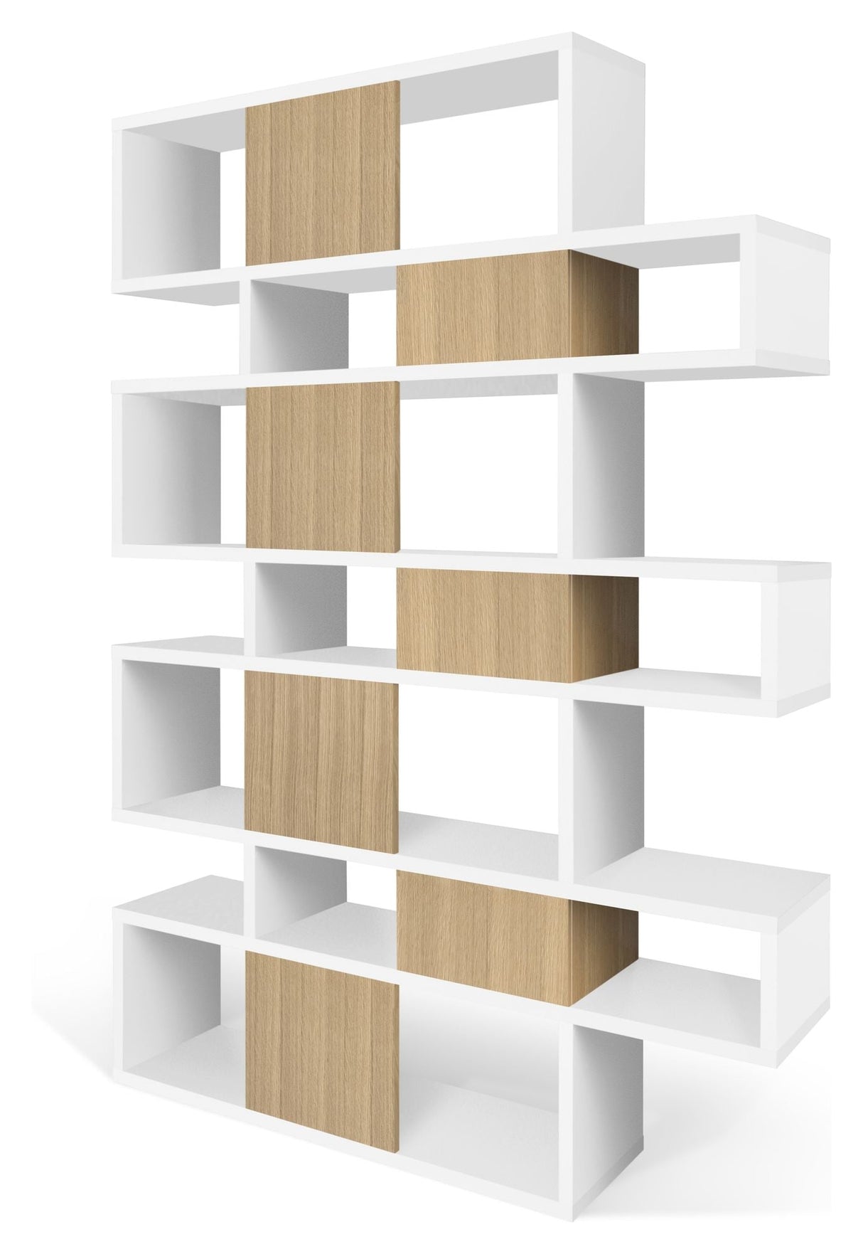 Temahome London 003 hylla, Mat White/Oak Veneer, H220