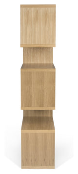 London dubbel bokhylla, Oak Veneer/Matte White