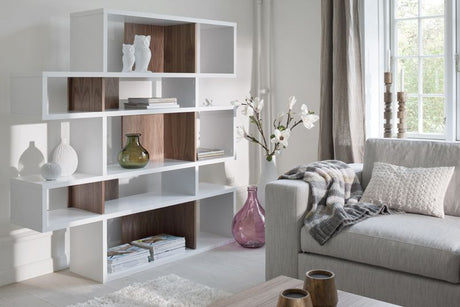 Temahome London hyllan - White/Walnut H: 160