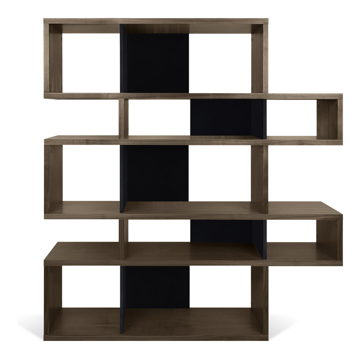 Temahome London hylla - Walnut/Black H: 160