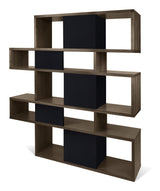 Temahome London hylla - Walnut/Black H: 160