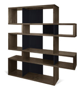 Temahome London hylla - Walnut/Black H: 160