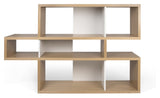 London Simple Bookhelf, Oak Veneer/Matte White