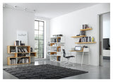 London Simple Bookhelf, Oak Veneer/Matte White