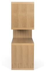 London Simple Bookhelf, Oak Veneer/Matte White