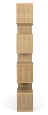 London Triple Bookhelf, Oak Veneer/Matte White