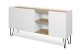 Temahome Nina skänk - Light Oak Veneer/Matte White