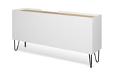 Temahome Nina skänk - Light Oak Veneer/Matte White