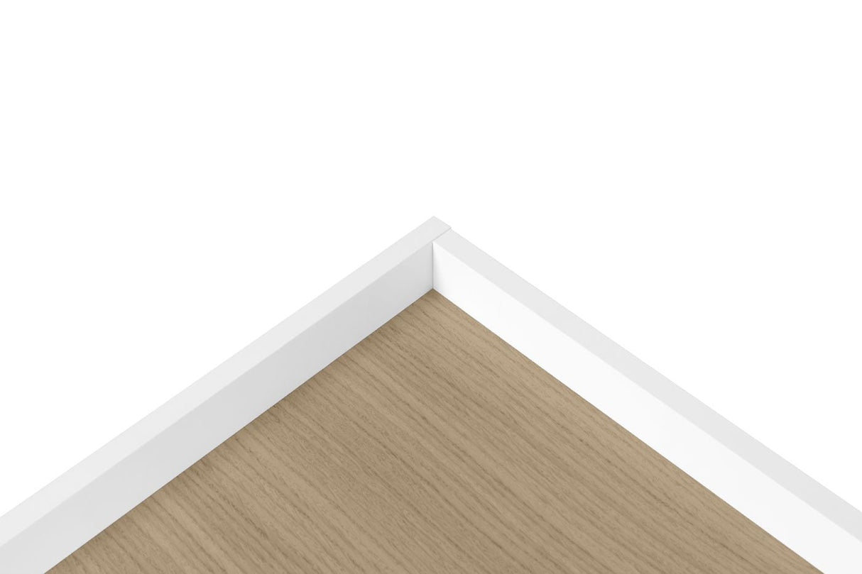 Temhem Nina Table - Light Oak Veneer/Matt White