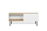 Temhem Nina Table - Light Oak Veneer/Matt White