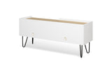 Temhem Nina Table - Light Oak Veneer/Matt White