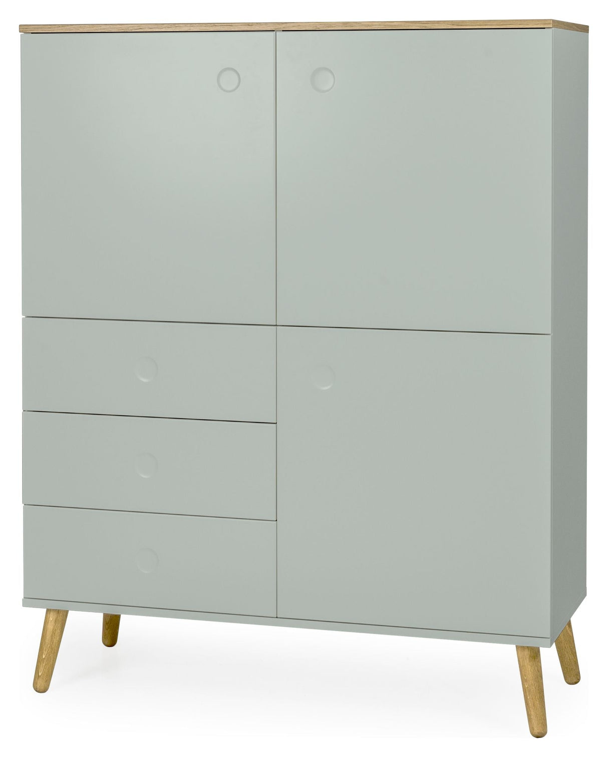 Dot Sideboard 3 Dörrar+3 lådor, ek/salvia