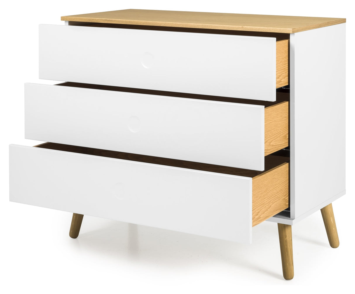 Dot Chest 90x43 - White/Oak