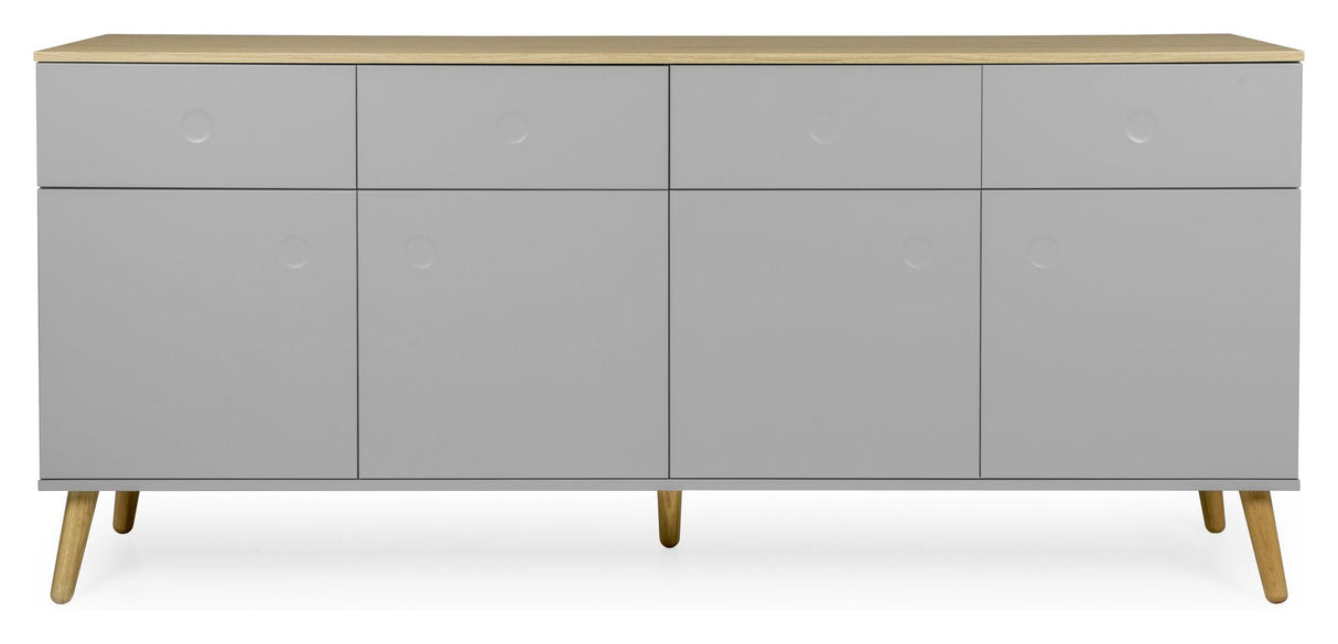 Dot Sideboard 4 Dörrar+4 lådor, ek/grå