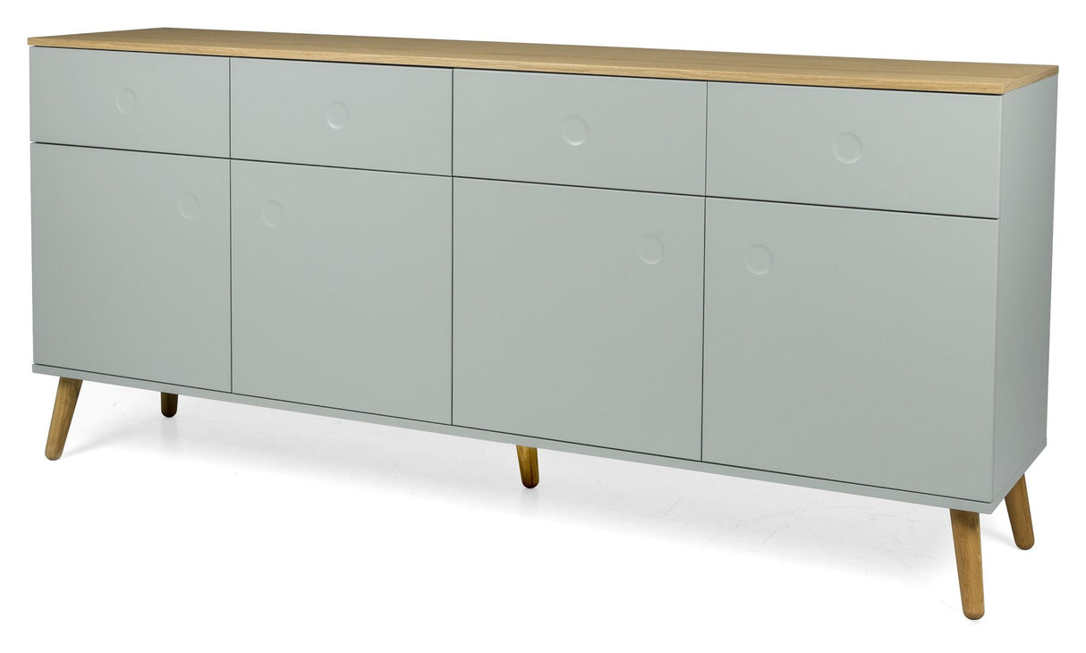 Dot Sideboard 4 Dörrar+4 lådor, ek/salvia