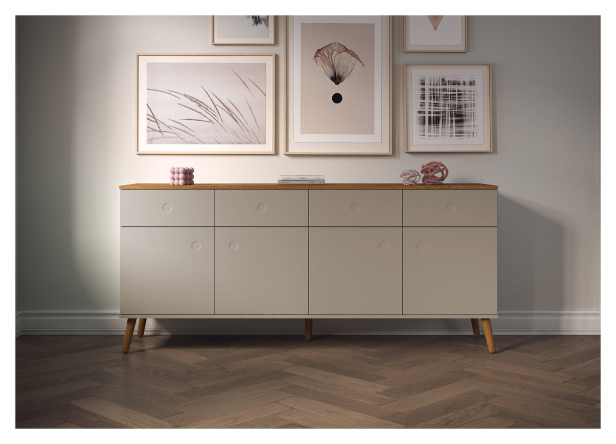 Dot Sideboard 86x192x43 - Taupe/Oak