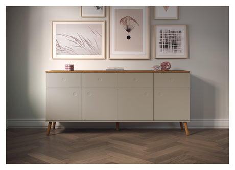 Dot Sideboard 86x192x43 - Taupe/Oak