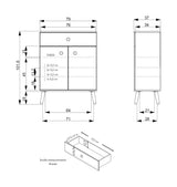 TENZO - DOT Sideboard w. Lådan, ek