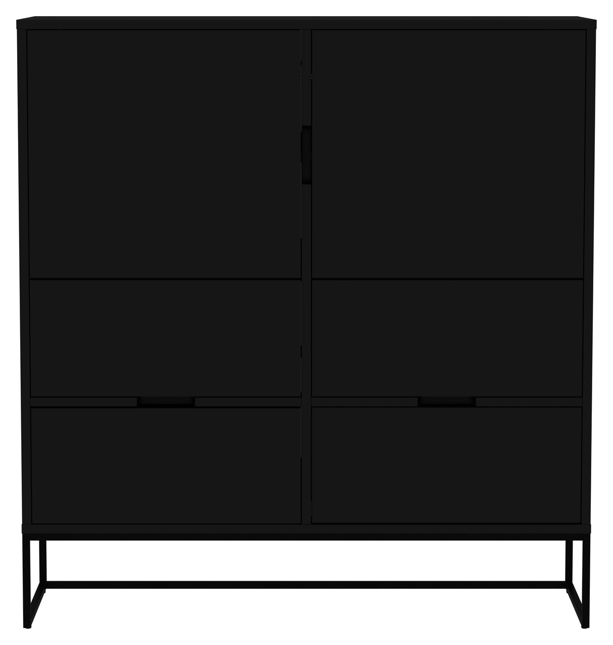 Tenzo Lipp High Sideboard - Svart