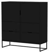 Tenzo Lipp High Sideboard - Svart