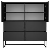 Tenzo Lipp High Sideboard - Svart